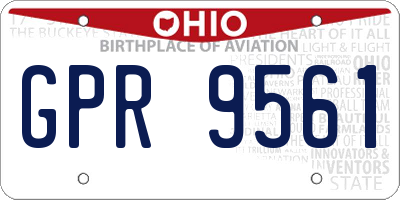 OH license plate GPR9561