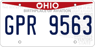 OH license plate GPR9563