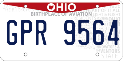 OH license plate GPR9564