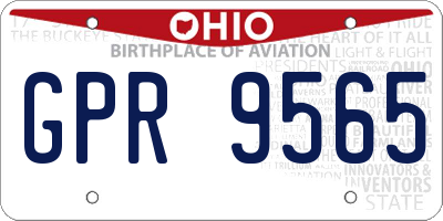 OH license plate GPR9565