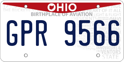 OH license plate GPR9566