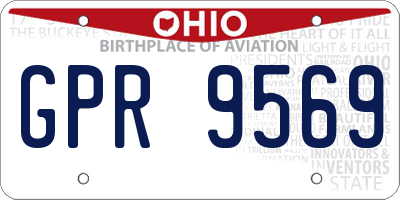 OH license plate GPR9569