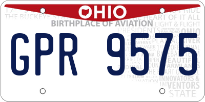 OH license plate GPR9575