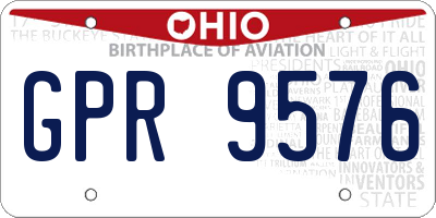 OH license plate GPR9576