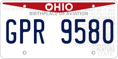 OH license plate GPR9580