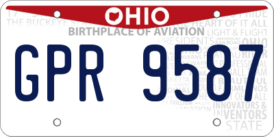 OH license plate GPR9587