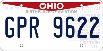OH license plate GPR9622