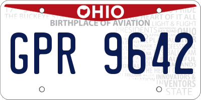 OH license plate GPR9642