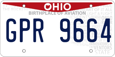 OH license plate GPR9664