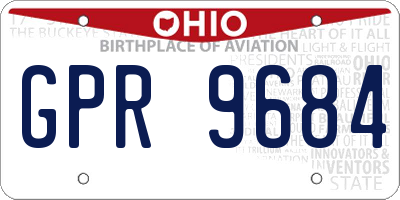 OH license plate GPR9684