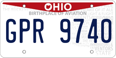 OH license plate GPR9740