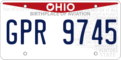 OH license plate GPR9745