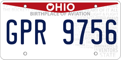 OH license plate GPR9756