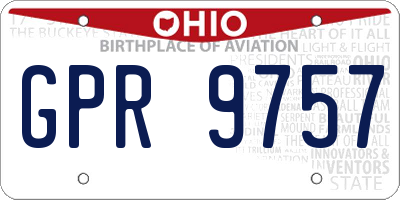 OH license plate GPR9757