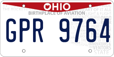 OH license plate GPR9764