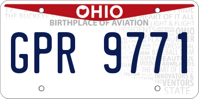 OH license plate GPR9771