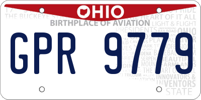 OH license plate GPR9779