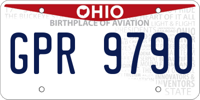 OH license plate GPR9790