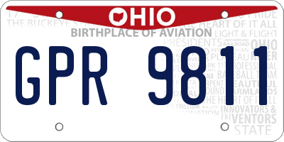OH license plate GPR9811