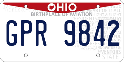 OH license plate GPR9842