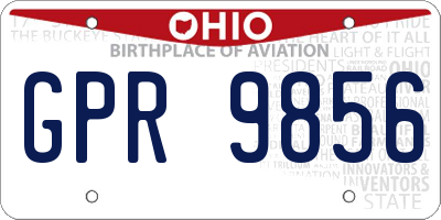 OH license plate GPR9856