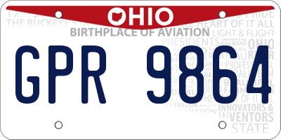 OH license plate GPR9864