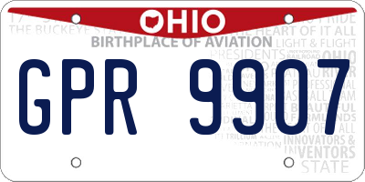 OH license plate GPR9907