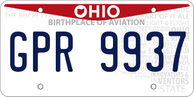OH license plate GPR9937