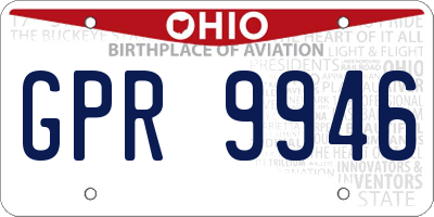 OH license plate GPR9946