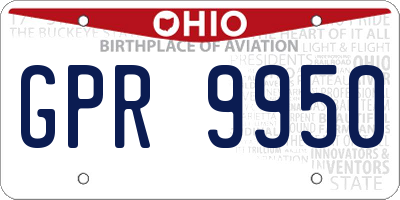 OH license plate GPR9950