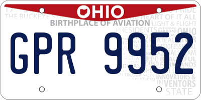 OH license plate GPR9952