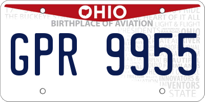 OH license plate GPR9955