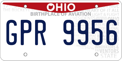 OH license plate GPR9956