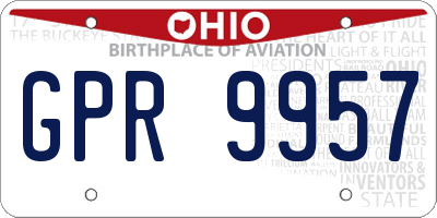 OH license plate GPR9957