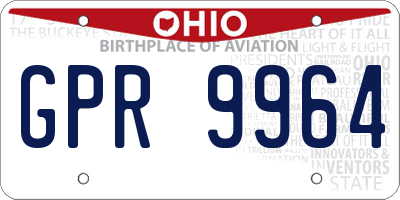 OH license plate GPR9964