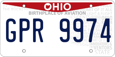 OH license plate GPR9974