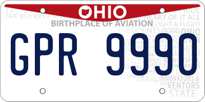 OH license plate GPR9990