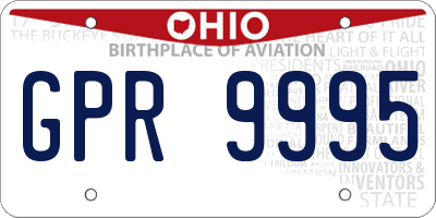 OH license plate GPR9995