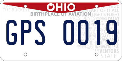OH license plate GPS0019