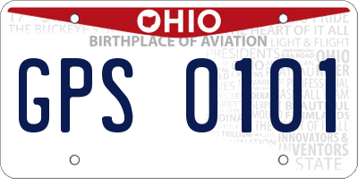 OH license plate GPS0101
