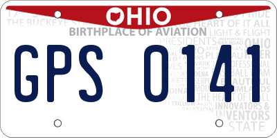 OH license plate GPS0141