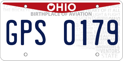 OH license plate GPS0179