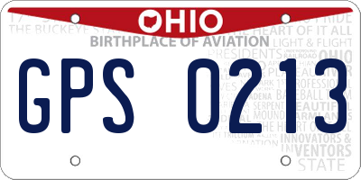 OH license plate GPS0213