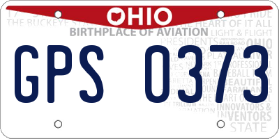 OH license plate GPS0373