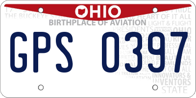 OH license plate GPS0397