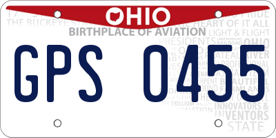 OH license plate GPS0455