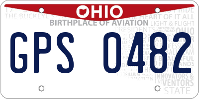 OH license plate GPS0482