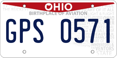OH license plate GPS0571