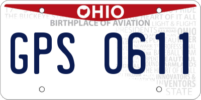 OH license plate GPS0611