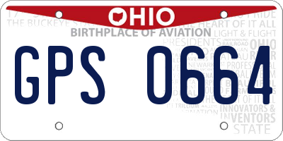 OH license plate GPS0664